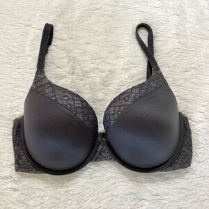 Victoria’s Secret Perfect Shape Bra Dark Grey Charcoal Lace Body by Victoria